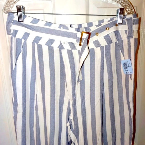 NWT Love University Thin Flowy Stripped Pants Size XL - Picture 2 of 8